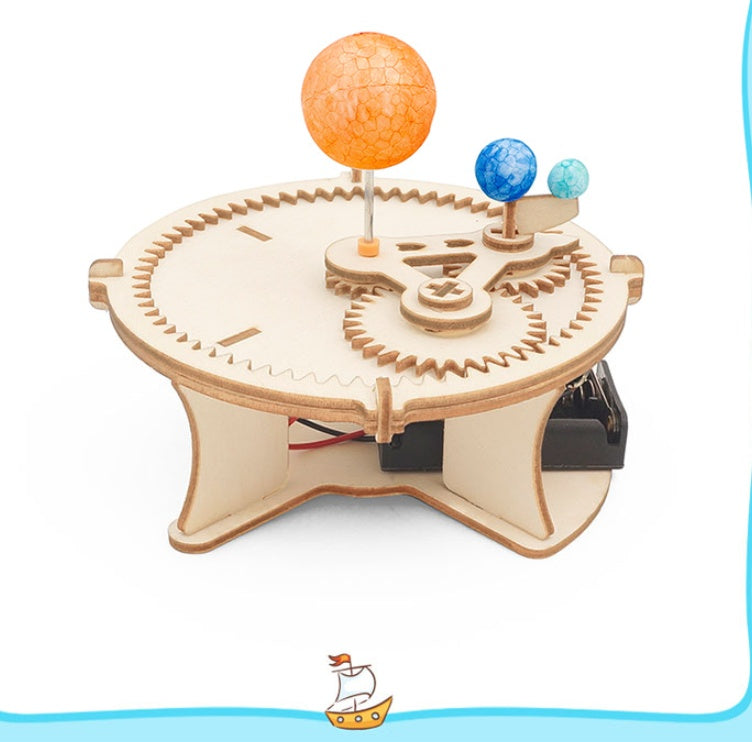 Wood Solar System Globe Table