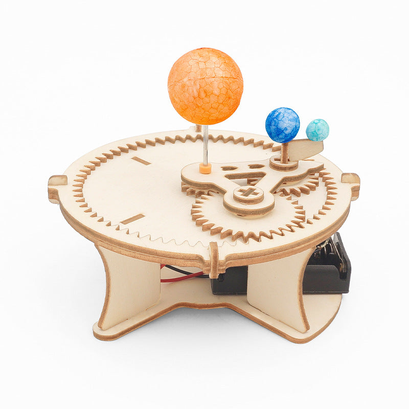 Wood Solar System Globe Table