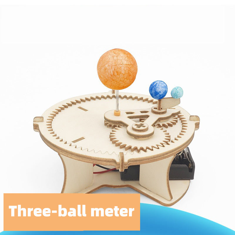Wood Solar System Globe Table